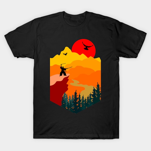 Great samurai of mountain T-Shirt by Rahmagamse23